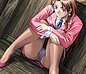 Hentai schoolgirl spreads legs showing cameltoe