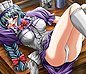 Salacious hentai girl shows cameltoe lying on the table